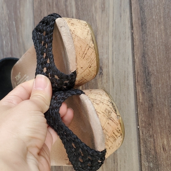 Toms Women Wedge Platform Sandal shoes heels s 8 - Picture 4 of 13